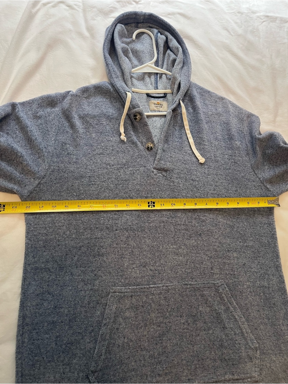 Marine Layer Terry Beach Hoodie Light Blue Men’s Large - Picture 8 of 9